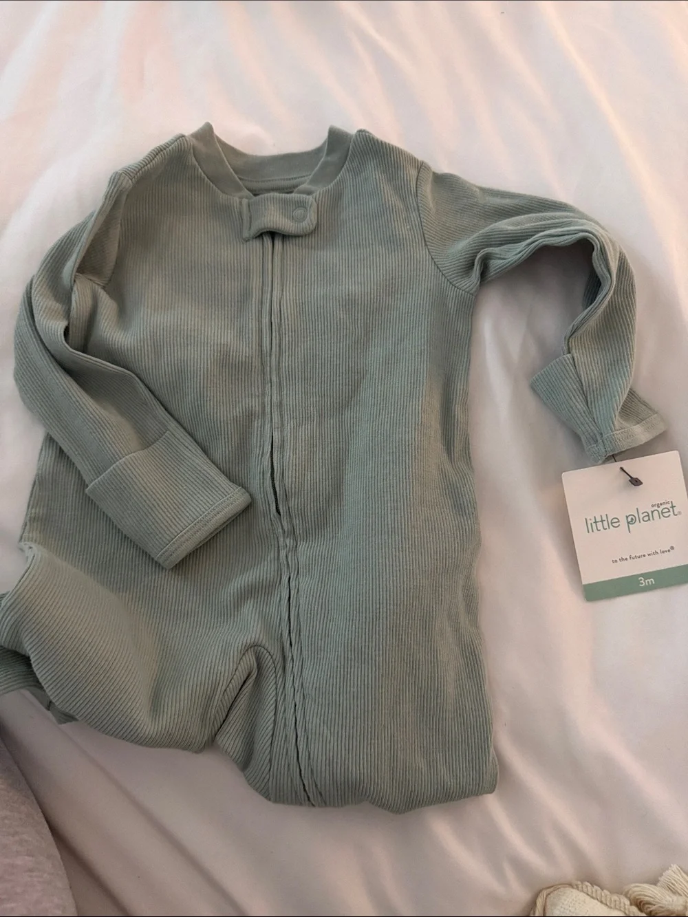 Little Planet Organic Baby Pajamas in Sage Green NWT
